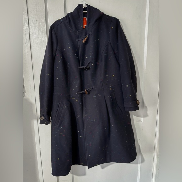 Modcloth Speckled Swing Coat with Toggles, size 1x - Picture 4 of 7